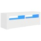 vidaXL TV-Schrank mit LED-Leuchten Weiß 120x35x40 cm vidaXL TV-Schrank mit LED-Leuchten Weiß 120x35x40 cm