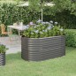 Hochbeet Pulverbeschichteter Stahl 152x80x68 cm Grau Hochbeet Pulverbeschichteter Stahl 152x80x68 cm Grau
