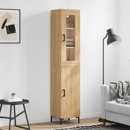 Highboard Sonoma-Eiche 34,5x34x180 cm Holzwerkstoff