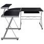 vidaXL Eck-Computertisch Schwarz 132x112x99 cm Holzwerkstoff vidaXL Eck-Computertisch Schwarz 132x112x99 cm Holzwerkstoff