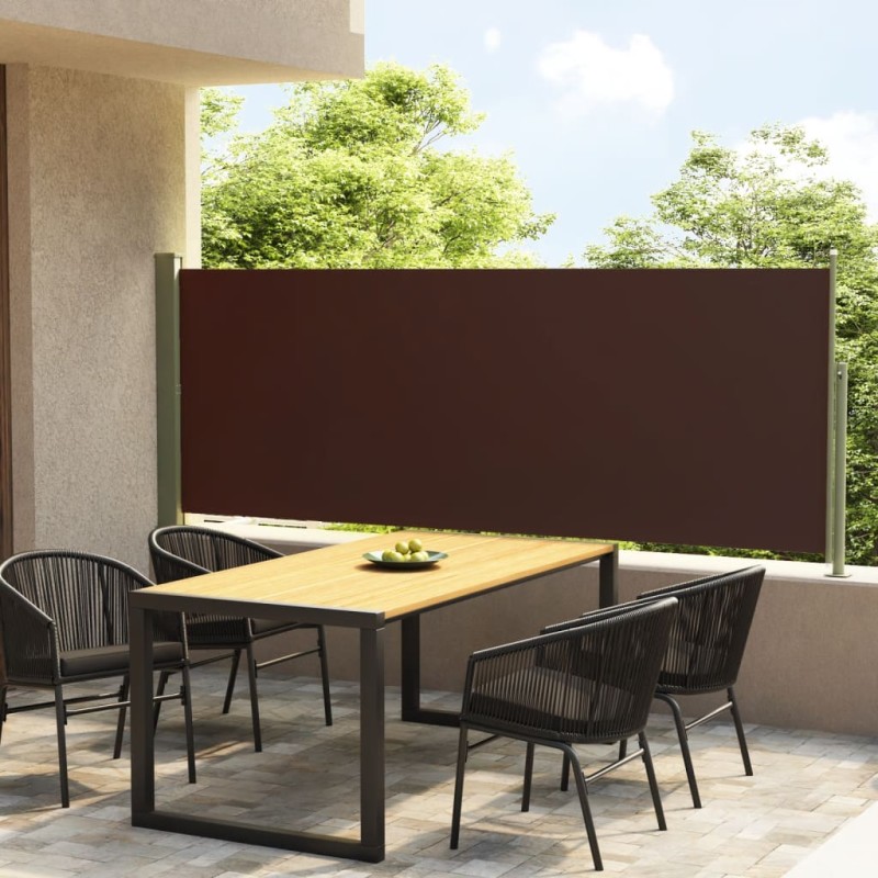 vidaXL Seitenmarkise Ausziehbar 140x300 cm Braun vidaXL Seitenmarkise Ausziehbar 140x300 cm Braun