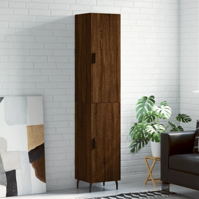 vidaXL Highboard Braun Eichen-Optik 34,5x34x180 cm Holzwerkstoff vidaXL Highboard Braun Eichen-Optik 34,5x34x180 cm Holzwerkstoff