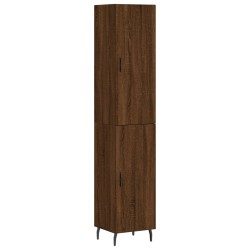 vidaXL Highboard Braun Eichen-Optik 34,5x34x180 cm Holzwerkstoff