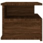 Nachttisch 2 Stk. Hängend Braun Eiche 40x31x27 cm Holzwerkstoff Nachttisch 2 Stk. Hängend Braun Eiche 40x31x27 cm Holzwerkstoff