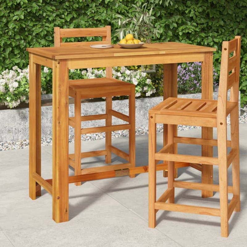 vidaXL Garten-Bartisch 120x60x105 cm Massivholz Akazie vidaXL Garten-Bartisch 120x60x105 cm Massivholz Akazie