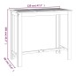 vidaXL Garten-Bartisch 120x60x105 cm Massivholz Akazie vidaXL Garten-Bartisch 120x60x105 cm Massivholz Akazie