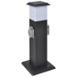 Gartensteckdose Steckdosenturm Schwarz mit Lampe Gartensteckdose Steckdosenturm Schwarz mit Lampe