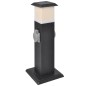 Gartensteckdose Steckdosenturm Schwarz mit Lampe Gartensteckdose Steckdosenturm Schwarz mit Lampe