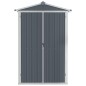 Gerätehaus Grau 116x45x175 cm Verzinkter Stahl Gerätehaus Grau 116x45x175 cm Verzinkter Stahl
