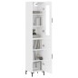Highboard Hochglanz-Weiß 34,5x34x180 cm Holzwerkstoff Highboard Hochglanz-Weiß 34,5x34x180 cm Holzwerkstoff