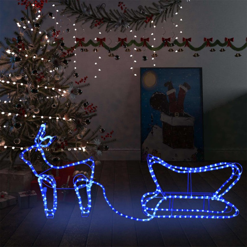 Weihnachtsdekoration Rentiere und Schlitten Outdoor 252 LEDs Weihnachtsdekoration Rentiere und Schlitten Outdoor 252 LEDs