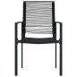 Gartenstühle 4 Stk. PVC Rattan Schwarz Gartenstühle 4 Stk. PVC Rattan Schwarz