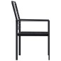 Gartenstühle 4 Stk. PVC Rattan Schwarz Gartenstühle 4 Stk. PVC Rattan Schwarz