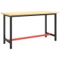vidaXL Werkbankgestell Mattschwarz und Mattrot 140x50x79 cm Metall vidaXL Werkbankgestell Mattschwarz und Mattrot 140x50x79 cm Metall