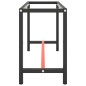 vidaXL Werkbankgestell Mattschwarz und Mattrot 140x50x79 cm Metall vidaXL Werkbankgestell Mattschwarz und Mattrot 140x50x79 cm Metall