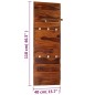 vidaXL Wandgarderobe Massivholz 118×40 cm vidaXL Wandgarderobe Massivholz 118×40 cm