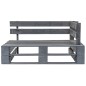 Outdoor-Eckbank Paletten Holz Grau Outdoor-Eckbank Paletten Holz Grau