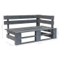 Outdoor-Eckbank Paletten Holz Grau Outdoor-Eckbank Paletten Holz Grau