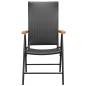 Stapelbare Gartenstühle 2 Stk. Poly Rattan Schwarz Stapelbare Gartenstühle 2 Stk. Poly Rattan Schwarz