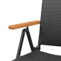 Stapelbare Gartenstühle 2 Stk. Poly Rattan Schwarz Stapelbare Gartenstühle 2 Stk. Poly Rattan Schwarz