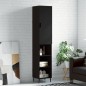 Highboard Schwarz 34,5x34x180 cm Holzwerkstoff Highboard Schwarz 34,5x34x180 cm Holzwerkstoff