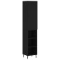 Highboard Schwarz 34,5x34x180 cm Holzwerkstoff Highboard Schwarz 34,5x34x180 cm Holzwerkstoff