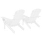 vidaXL Adirondack-Gartenstühle mit Tisch Massivholz Tanne Weiß vidaXL Adirondack-Gartenstühle mit Tisch Massivholz Tanne Weiß