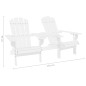 vidaXL Adirondack-Gartenstühle mit Tisch Massivholz Tanne Weiß vidaXL Adirondack-Gartenstühle mit Tisch Massivholz Tanne Weiß