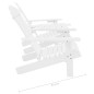 vidaXL Adirondack-Gartenstühle mit Tisch Massivholz Tanne Weiß vidaXL Adirondack-Gartenstühle mit Tisch Massivholz Tanne Weiß