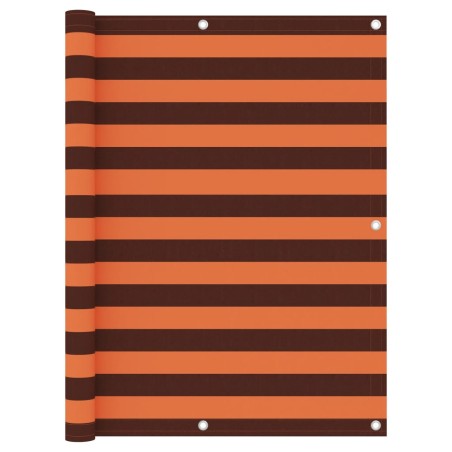 Balkon-Sichtschutz Orange und Braun 120x500 cm Oxford-Gewebe