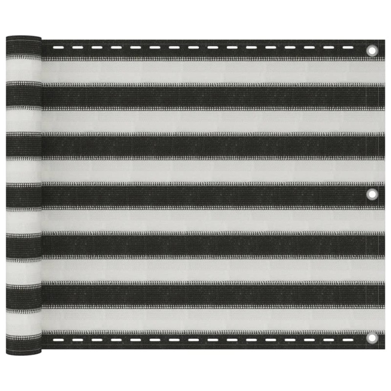 vidaXL Balkonsichtschutz HDPE 75x600 cm anthrazit und weiß vidaXL Balkonsichtschutz HDPE 75x600 cm anthrazit und weiß