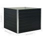 Hochbeet Anthrazit 100 x 100 x 77 cm Verzinkter Stahl Hochbeet Anthrazit 100 x 100 x 77 cm Verzinkter Stahl