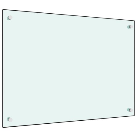 Küchenrückwand Weiß 70x50 cm Hartglas