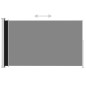 vidaXL Seitenmarkise Ausziehbar 200x300 cm Schwarz vidaXL Seitenmarkise Ausziehbar 200x300 cm Schwarz