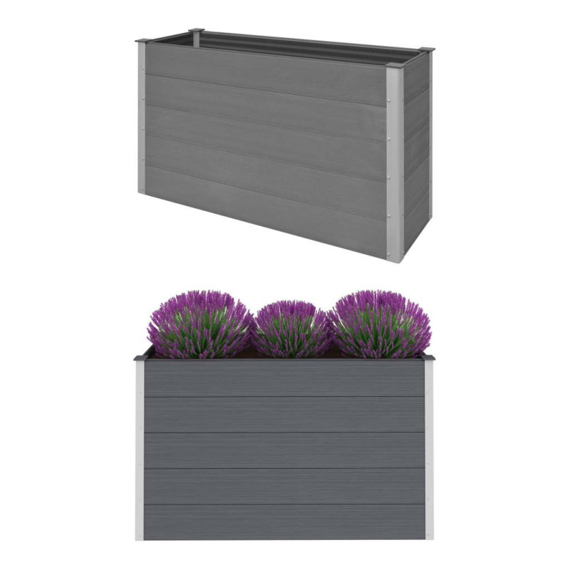 Garten-Hochbeet WPC 150 x 50 x 91 cm Grau Garten-Hochbeet WPC 150 x 50 x 91 cm Grau