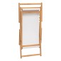 vidaXL Strandstuhl Klappbar Massivholz Teak Creme vidaXL Strandstuhl Klappbar Massivholz Teak Creme