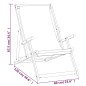 vidaXL Strandstuhl Klappbar Massivholz Teak Creme vidaXL Strandstuhl Klappbar Massivholz Teak Creme