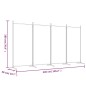 4-tlg. Paravent Anthrazit 346x180 cm Stoff 4-tlg. Paravent Anthrazit 346x180 cm Stoff