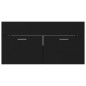 vidaXL Waschbeckenunterschrank Schwarz 90x38,5x46 cm Holzwerkstoff