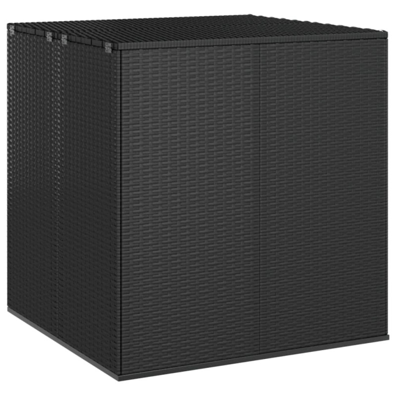 Garten-Kissenbox PE Rattan 100x97,5x104 cm Schwarz Garten-Kissenbox PE Rattan 100x97,5x104 cm Schwarz