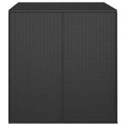 Garten-Kissenbox PE Rattan 100x97,5x104 cm Schwarz