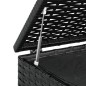 Garten-Kissenbox PE Rattan 100x97,5x104 cm Schwarz Garten-Kissenbox PE Rattan 100x97,5x104 cm Schwarz