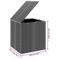 Garten-Kissenbox PE Rattan 100x97,5x104 cm Schwarz Garten-Kissenbox PE Rattan 100x97,5x104 cm Schwarz