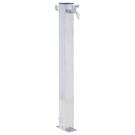 Wassersäule für den Garten 60 cm Edelstahl Quadratisch