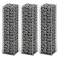 vidaXL Gabionen-Set 3-tlg. Verzinkter Draht 25×25×100 cm vidaXL Gabionen-Set 3-tlg. Verzinkter Draht 25×25×100 cm