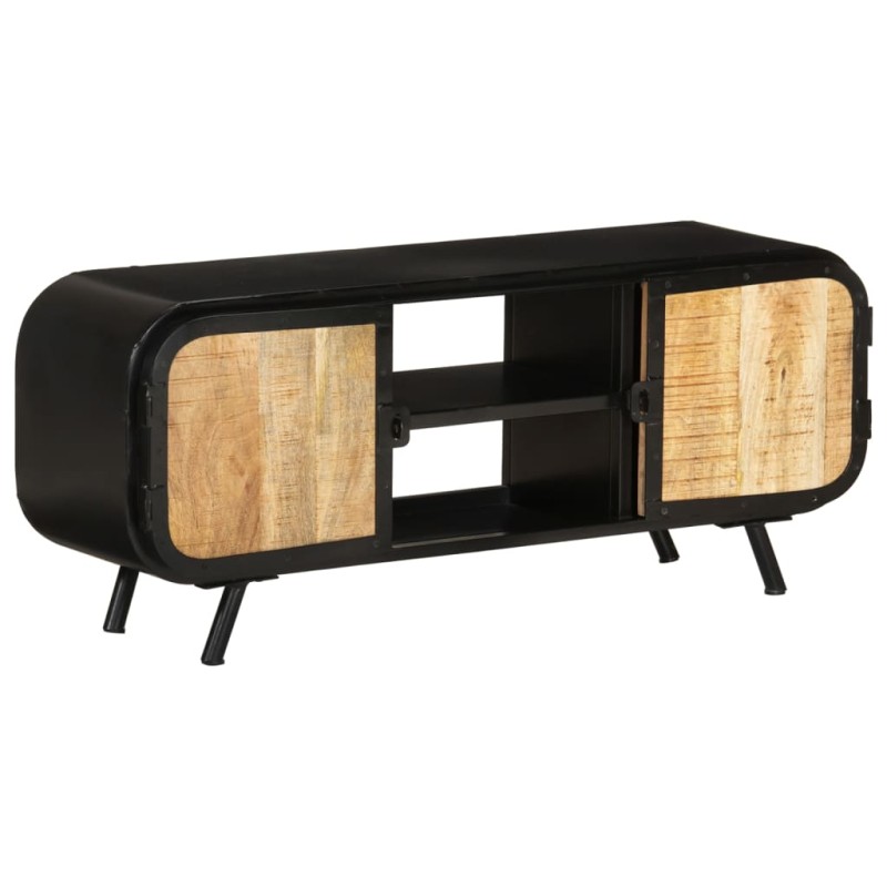 TV-Schrank 110x30x45 cm Raues Mangoholz TV-Schrank 110x30x45 cm Raues Mangoholz