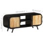 TV-Schrank 110x30x45 cm Raues Mangoholz TV-Schrank 110x30x45 cm Raues Mangoholz