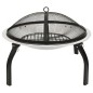 2in1 Feuerschale und Grill mit Schürhaken 56x56x49 cm Edelstahl 2in1 Feuerschale und Grill mit Schürhaken 56x56x49 cm Edelstahl