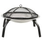 2in1 Feuerschale und Grill mit Schürhaken 56x56x49 cm Edelstahl 2in1 Feuerschale und Grill mit Schürhaken 56x56x49 cm Edelstahl