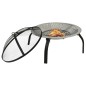 2in1 Feuerschale und Grill mit Schürhaken 56x56x49 cm Edelstahl 2in1 Feuerschale und Grill mit Schürhaken 56x56x49 cm Edelstahl